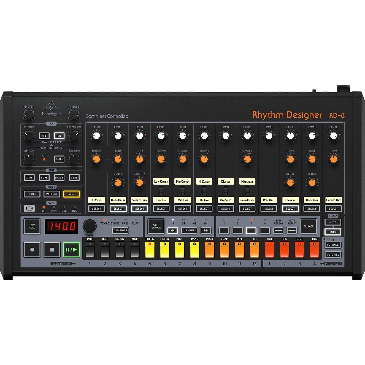 BEHRINGER RD-8 MKII A134655. Купить Драм-машина на Официальном Сайте  BEHRINGER в России.