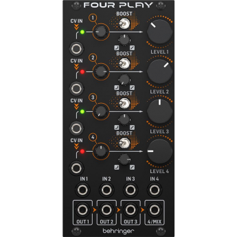 Управляемый напряжением усилитель и микшер BEHRINGER FOUR PLAY Управляемый напряжением усилитель и микшер BEHRINGER FOUR PLAY